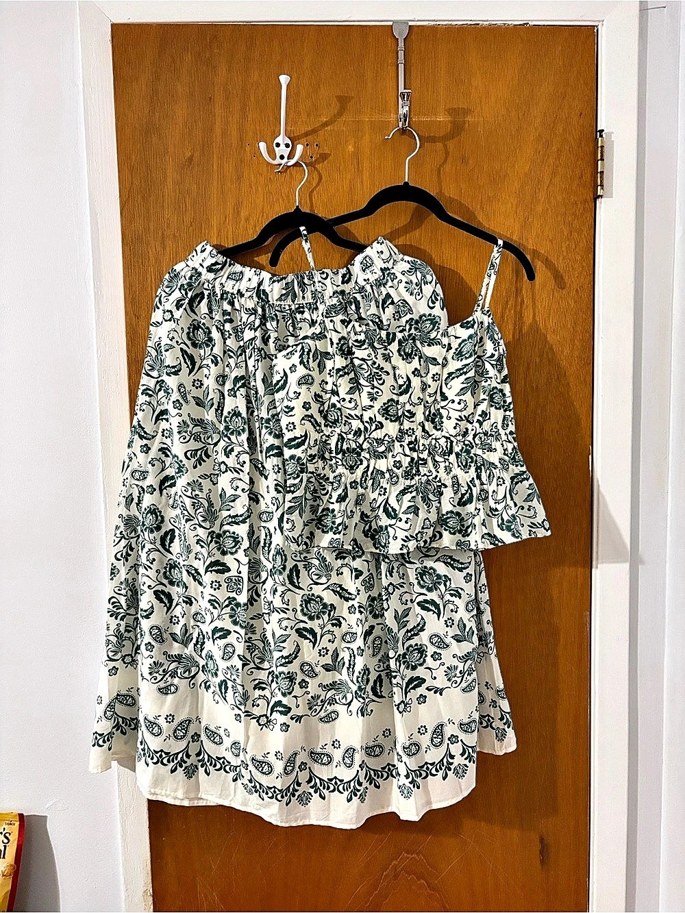 LOFT Floral Skirt Set in Green & White Size Medium NWT